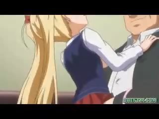 Busty hentai babe assfucked in the classroom