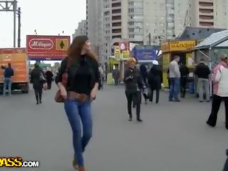 Real public sex video with redhead